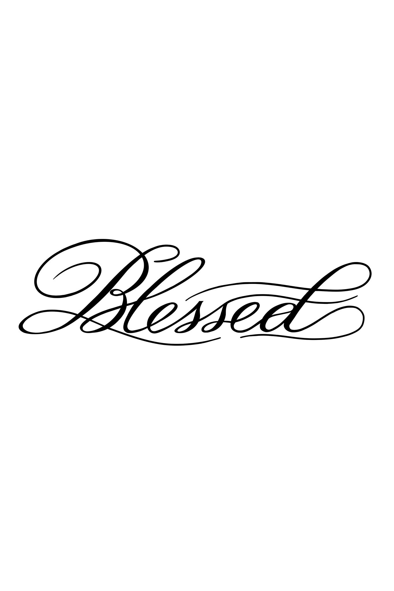 Very Blessed Script Blessed Script Temporary Tattoo | Script Large Ink Style – Blackjac Tattoos